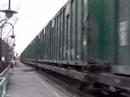 An EMD Trash Train and a GEVO Trash Train An EMD Trash Train and a GEVO Trash Train
