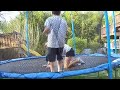 lmao ..ummm here is me and my bro fooling around on the trampoine.... haha yaaaa......plz comment thnx.enjoy [=