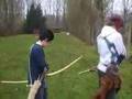 Entrainement tir à l'arc extérieur