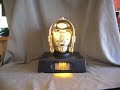 Star Wars C3P0 interactive head display - gold plated