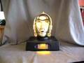 Star Wars C3P0 interactive head display - gold plated