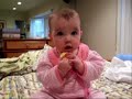 Mairead sits up (mostly) and babbles