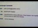 james whale receives an interesting email which he reads out to his guest jodie marsh.