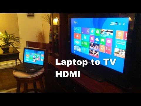 how to connect laptop to tv with cord