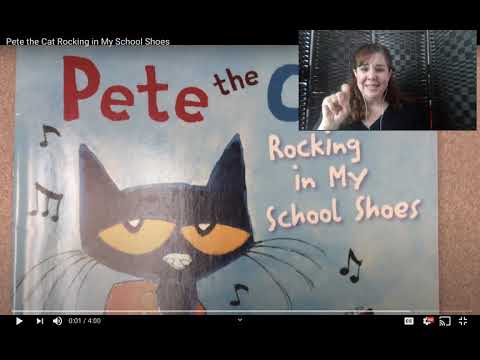 ASL Pete the Cat Read Rocking in my School Shoes Aloud by Author