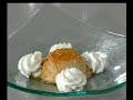 Flan de huevo y manzana asada