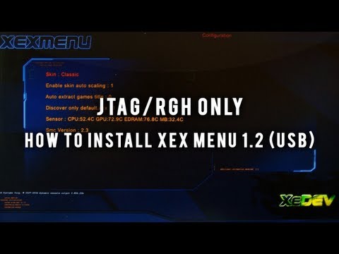 JTAG/RGH Tutorials - How to Install XEX Menu 1.2 (USB + Download)