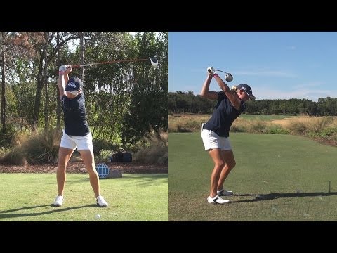 Stacy Lewis Synced Driver Golf Swing Dtl Face On Reg