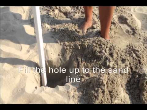 how to properly install a beach umbrella