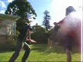 man gets kicked in face