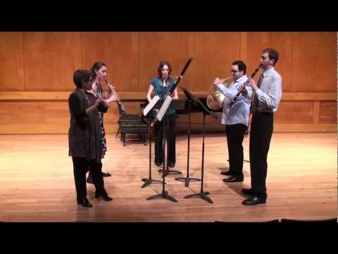 woodwind quintet - Laurie Baefsky- flute; Kendra Hawley- oboe; Chester Howard- clarinet; Rachel Koeth- bassoon; Amr Selim, horn - all doctoral students. Performance was May 5, ...