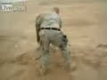 Iraqi (Barzan) beats an american soldier !!