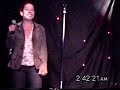 young lady singing in karaoke