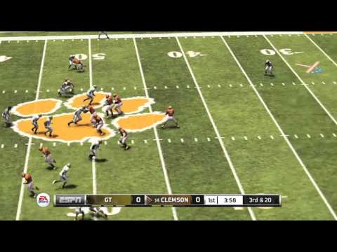 NCAA Football 13 CPU vs CPU Gameplay from E3 - Georgia Tech vs Clemson
