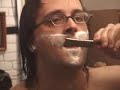 Straight Razor Shave Complete with Chin Nick