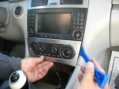 How to Remove Radio CD Player Navigation from 2005 to 2007 Mercedes C230 for Repair