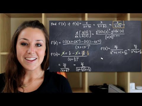 how to use the quotient rule