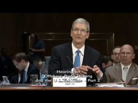 Apple CEO - A Senate subcommittee questions Apple CEO Tim Cook about how Apple has apparently legally avoided paying billions of dollars in taxes to the US government by...
