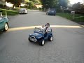 My kids in the 18 volt Power Wheels Jeep