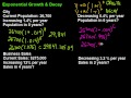Click here to watch this video Exponential Growth & Decay