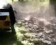 Woman almost hit by rally car