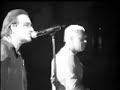 these films were made by willie williams during u2's vertigo tour using remotely controlled infra-red cameras.  the performers were unaware that they were being filmed.