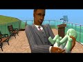 The Sims 2 - A man giving birth to Alien Quadruplets