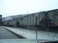 Norfolk Southern southbound hoppers in Monongahela, PA