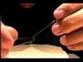 How to tie on a fish hook