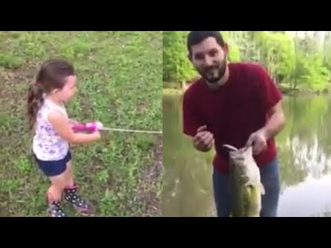Watch Adorable Little Girl Reel In Big Fish With Ratchet Rod