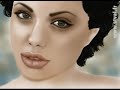 Digital Painting – ANGELINA JOLIE with photoshop by Stephanie Valentin