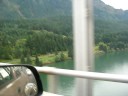 Driving over Bridge of the Gods, Columbia river gorge.