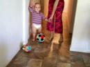 Annabella kicking a soccer ball Annabella kicking a soccer ball