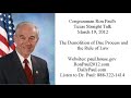 Ron Paul's Texas Straight Talk March 19, 2012: <em>Demolishing Due Process</em>