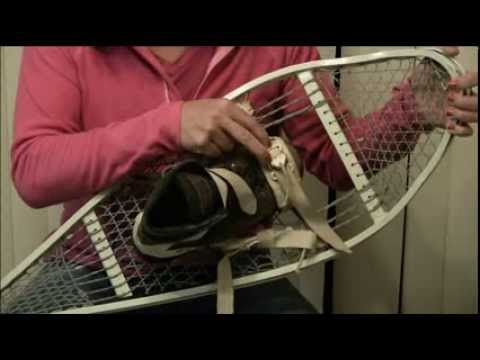 how to fasten snowshoes
