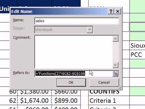 how to edit define name in excel 2010