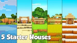 Minecraft: 5 Starter House Build Hacks & Ideas - Tutorial #2