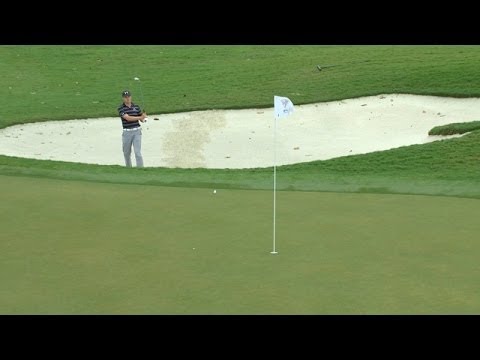 Jordan Spieth holes bunker shot at Cadillac