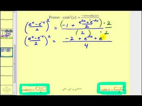how to prove sinh(-x)=- sinh x