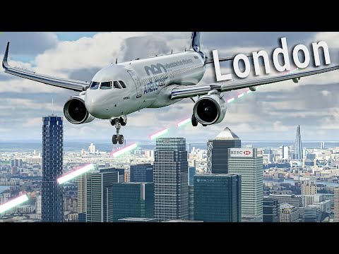 Flying into London