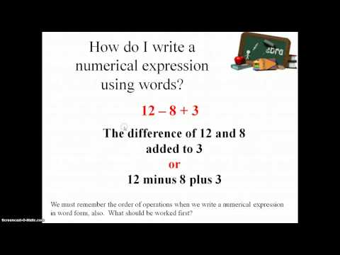 Writing Numerical Expressions Worksheets 5Th Grade – LOCKVOBINS21 BLOG