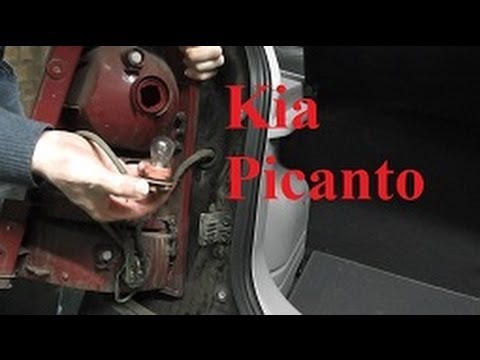 Kia Picanto Rear Bulb Change