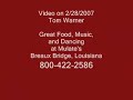 this video was captured at mulate's in breaux bridge, la, where there is dinner, music and dancing 7 days a week! a cajun experience extraordinaire! their  phone is toll free at 800-422-2586, and local at 337-332-4648.
325 mills avenue
breaux bridge, la 70517

_