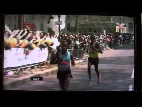 Tsegaye Kebede - ethiopian Tsegaye Kebede won the London marathon 2013 after a fantastic come back in which he managed to catch up and beat kenyan Biwott.
