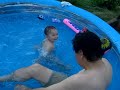 Annika splashing in the water with tata Annika splashing in the water with tata