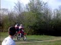 a crf 250 and a crf 450 race then crash at the end i only got the crf 250 falling but i have 