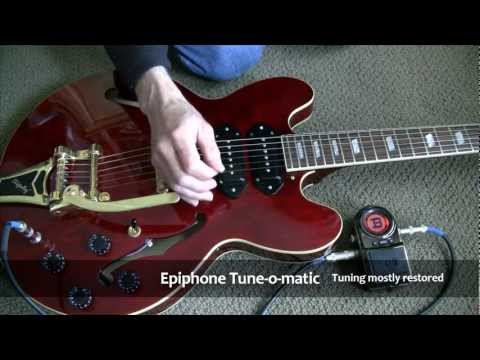 how to fit a tune o matic bridge