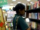 my auntiee shoppin fo bookss .