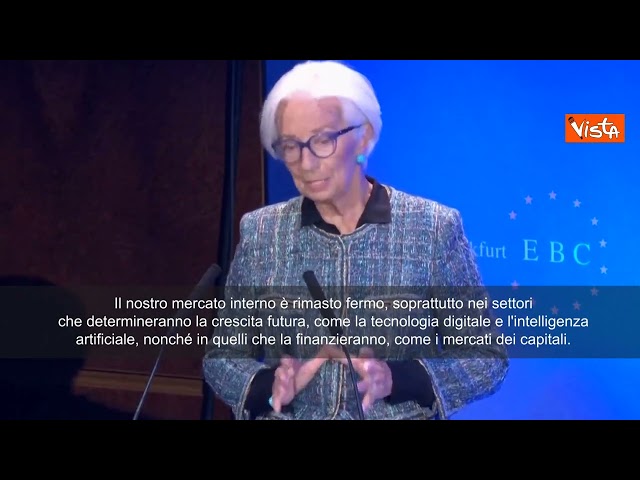 Lagarde (Bce): Ue sviluppi mercato interno e superi voto unanimità per contrastare dazi Usa