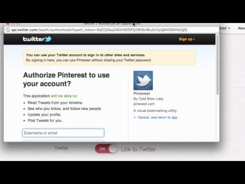 how to login to pinterest with username